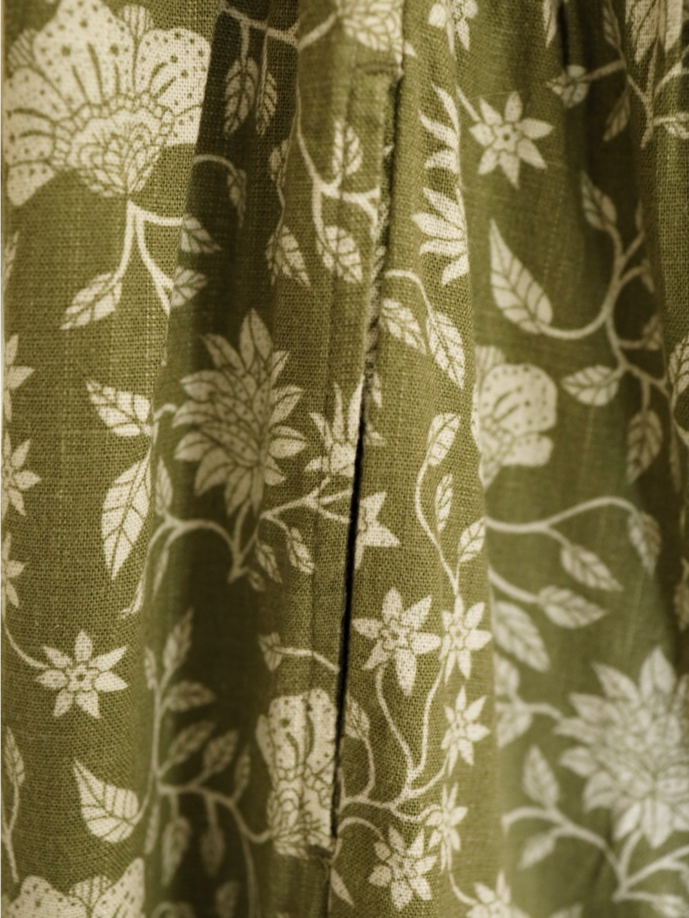 Olive Green Floral Dress - Picture 3 of 8